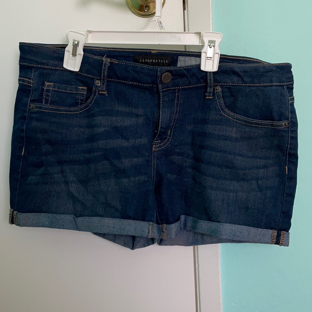 Aéropostale women’s denim midi shorts